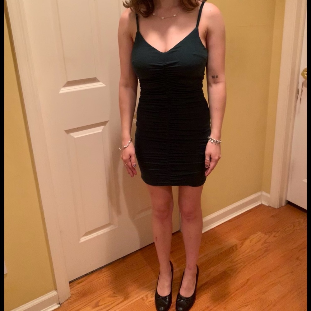 Shein Sexy Cocktail Dress in Forest Green -- 2 or XS